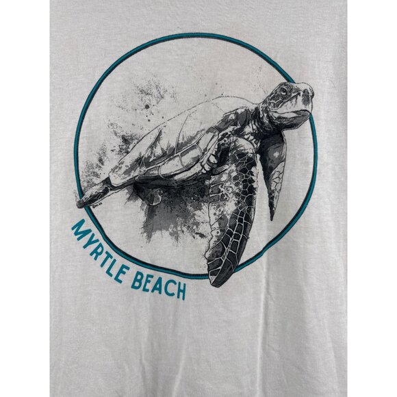 Myrtle Beach Sea Turtle Graphic T-Shirt By Del Sol Color Change LG White Crewnec - Picture 2 of 6
